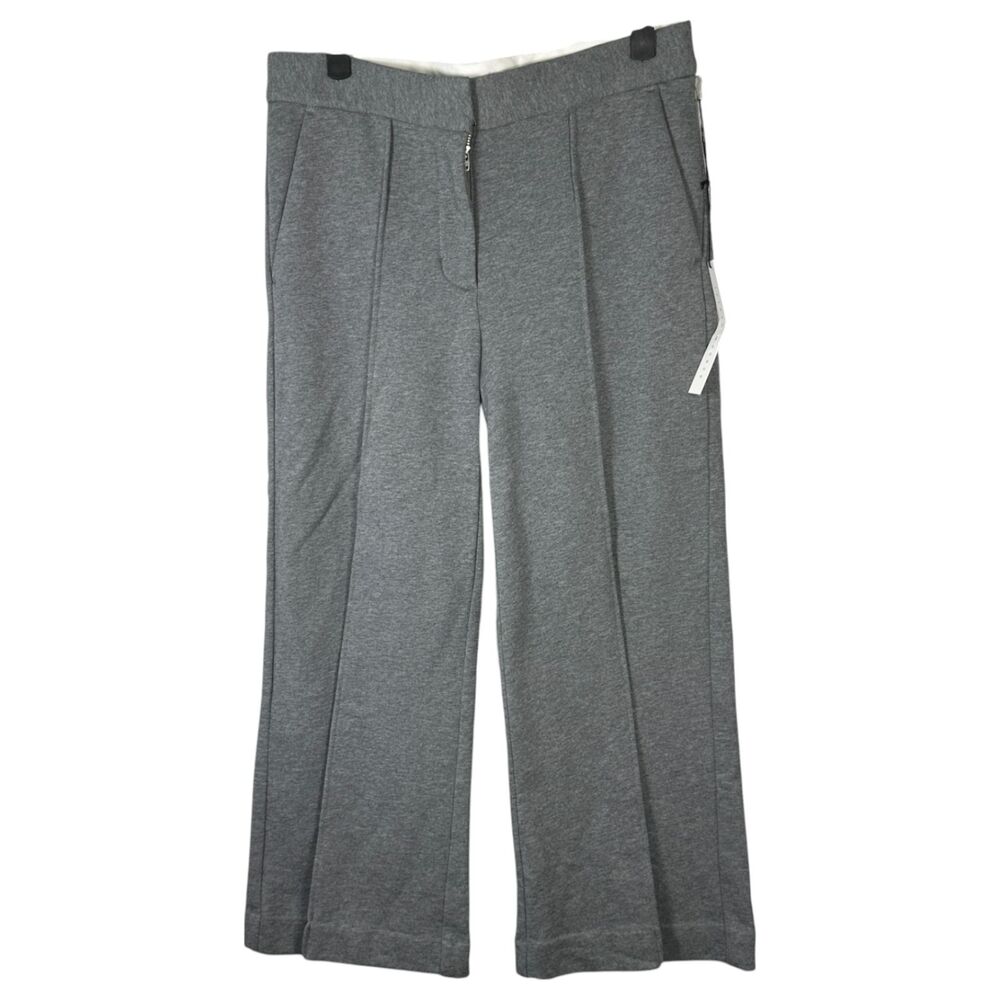 Susana Monaco Grey Cotton Cropped Wide Leg Pants Women's Size 6 NEW with Tags